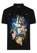 FesFas Tattoo-print Polo Shirt | Black