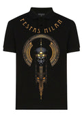 FesFas Pharaoh-print Polo Shirt | Black