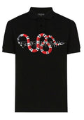 FesFas Snake-print Polo Shirt | Black