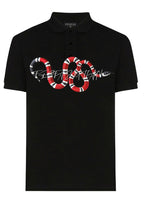 FesFas Snake-print Polo Shirt | Black