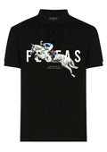 FesFas Horse-print Polo Shirt | Men | Black