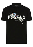 FesFas Horse-print Polo Shirt | Black