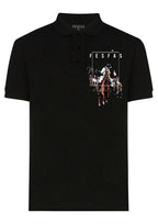 FesFas Horse-print Polo Shirt | Black