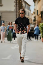 FesFas Floral-print Polo Shirt | Black