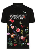 FesFas Floral-print Polo Shirt | Black