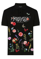 FesFas Floral-print Polo Shirt | Black
