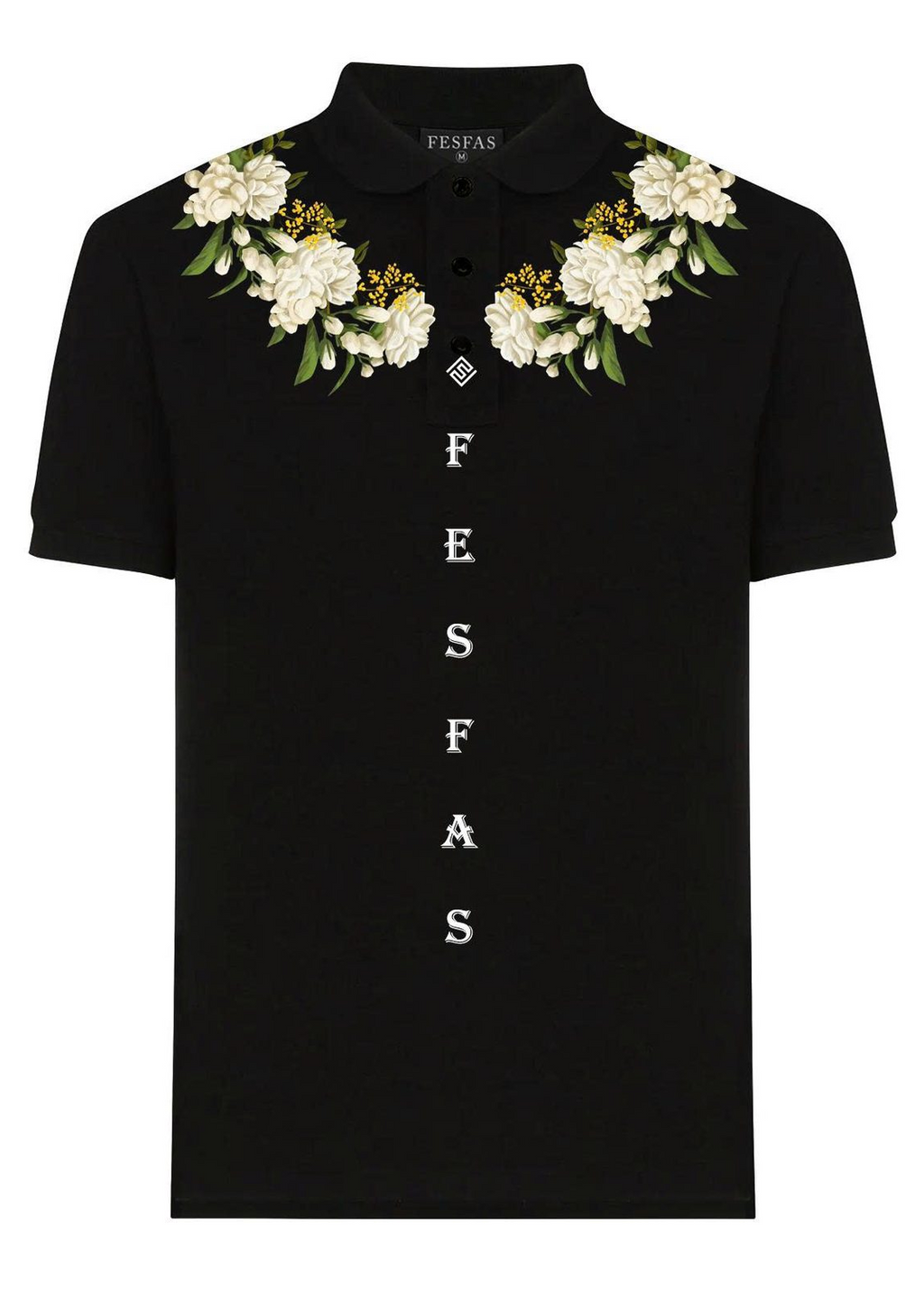 FesFas Floral-print Polo Shirt | Black