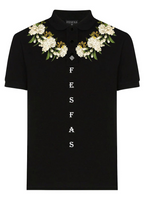 FesFas Floral-print Polo Shirt | Black