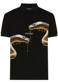 FesFas Snake-print Polo Shirt | Black