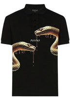 FesFas Snake-print Polo Shirt | Black