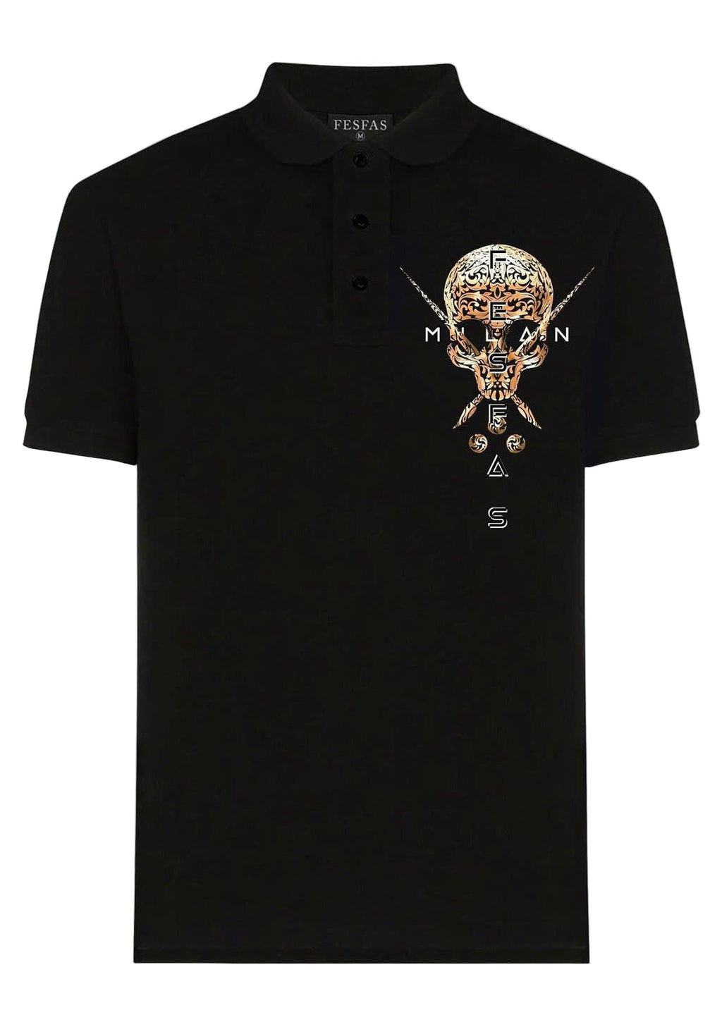 FesFas Skull-print Polo Shirt | Black