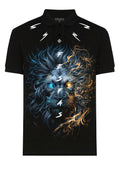 FesFas Lion-print Polo Shirt | Black