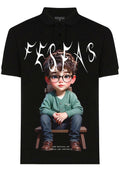 FesFas Boy-print Polo Shirt | Men | Black