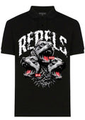 FesFas Bulldog-print Polo Shirt | Black