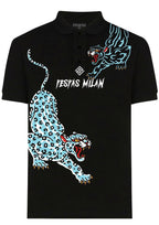 FesFas Leopard-print Polo Shirt | Black