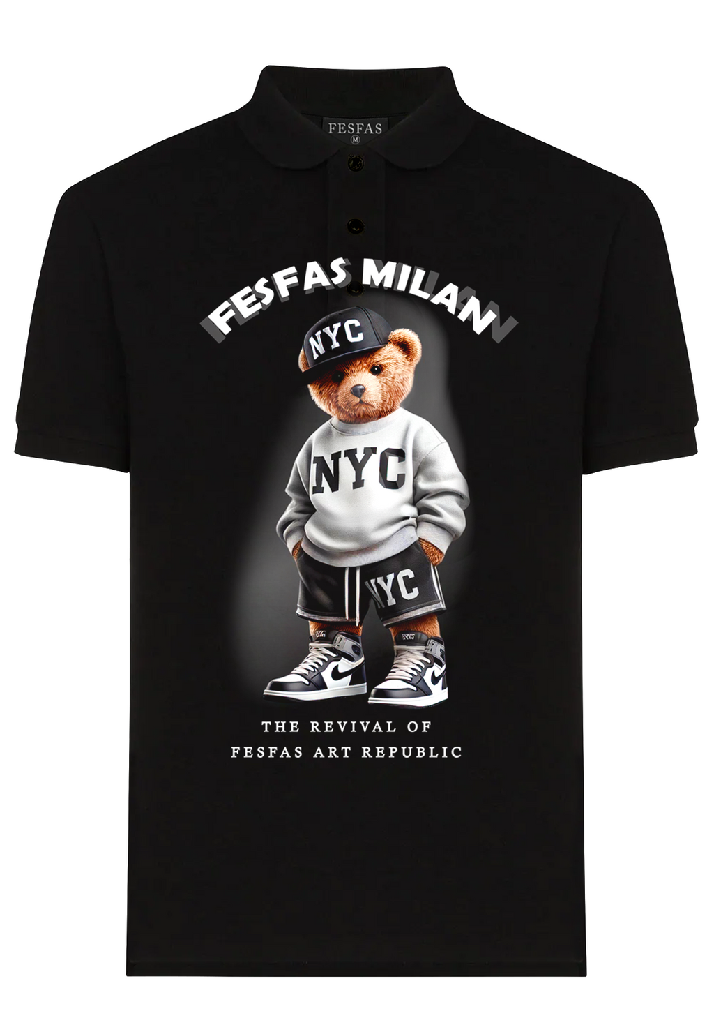 FesFas bear-print Polo Shirt