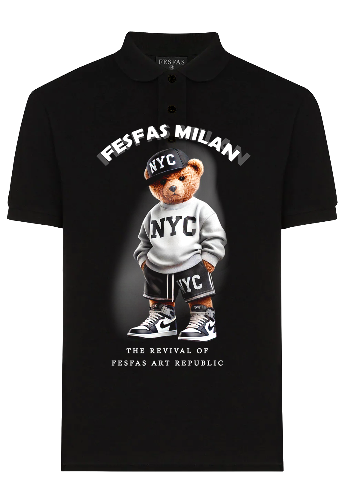 FesFas bear-print Polo Shirt