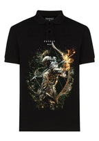FesFas Warrior-print Polo Shirt | Black