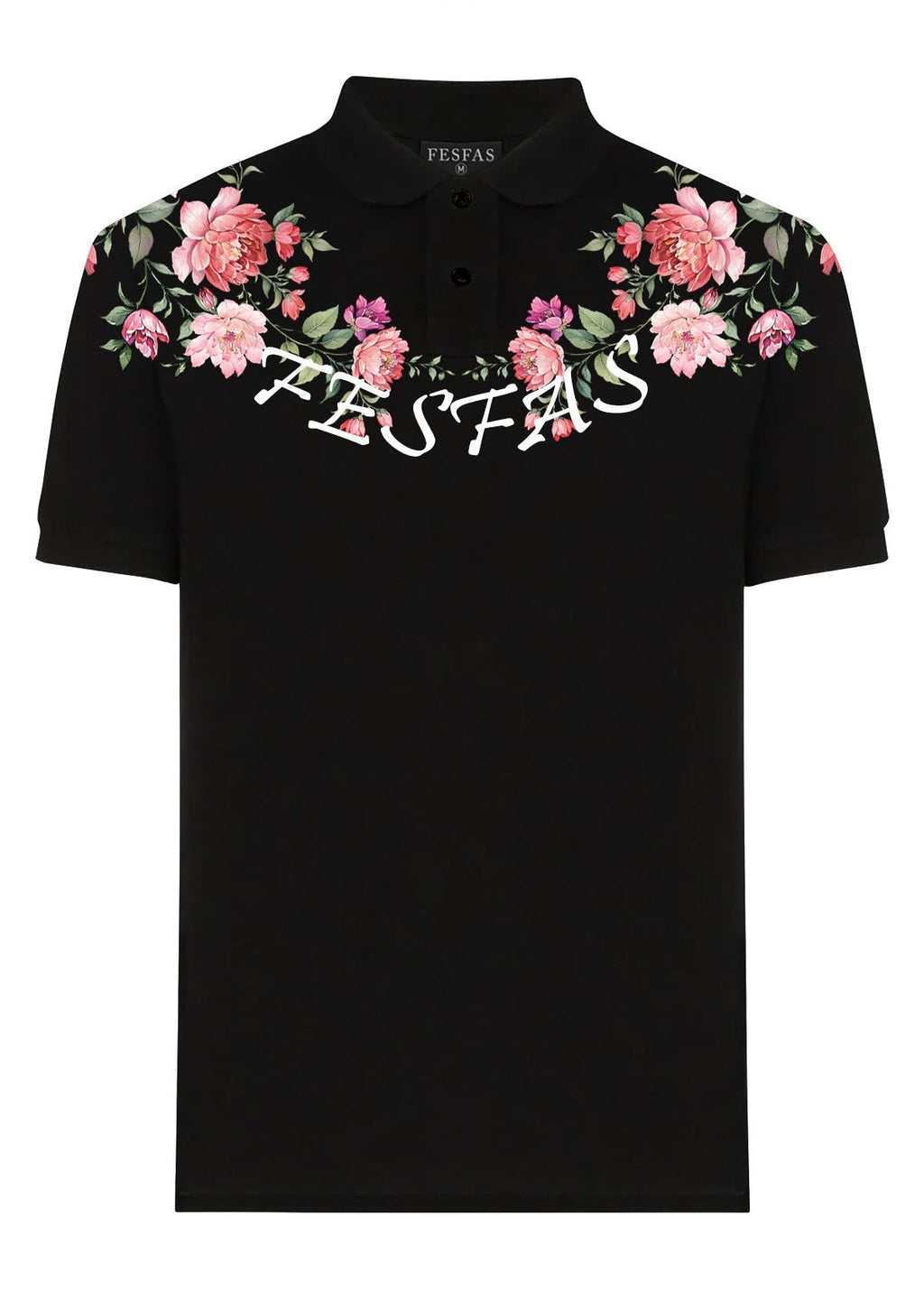 FesFas Floral-print Polo Shirt | Black
