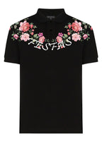 FesFas Floral-print Polo Shirt | Black