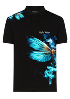 FesFas Dragonfly-print Polo Shirt | Black