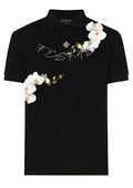 FesFas Floral-print Polo Shirt | Black