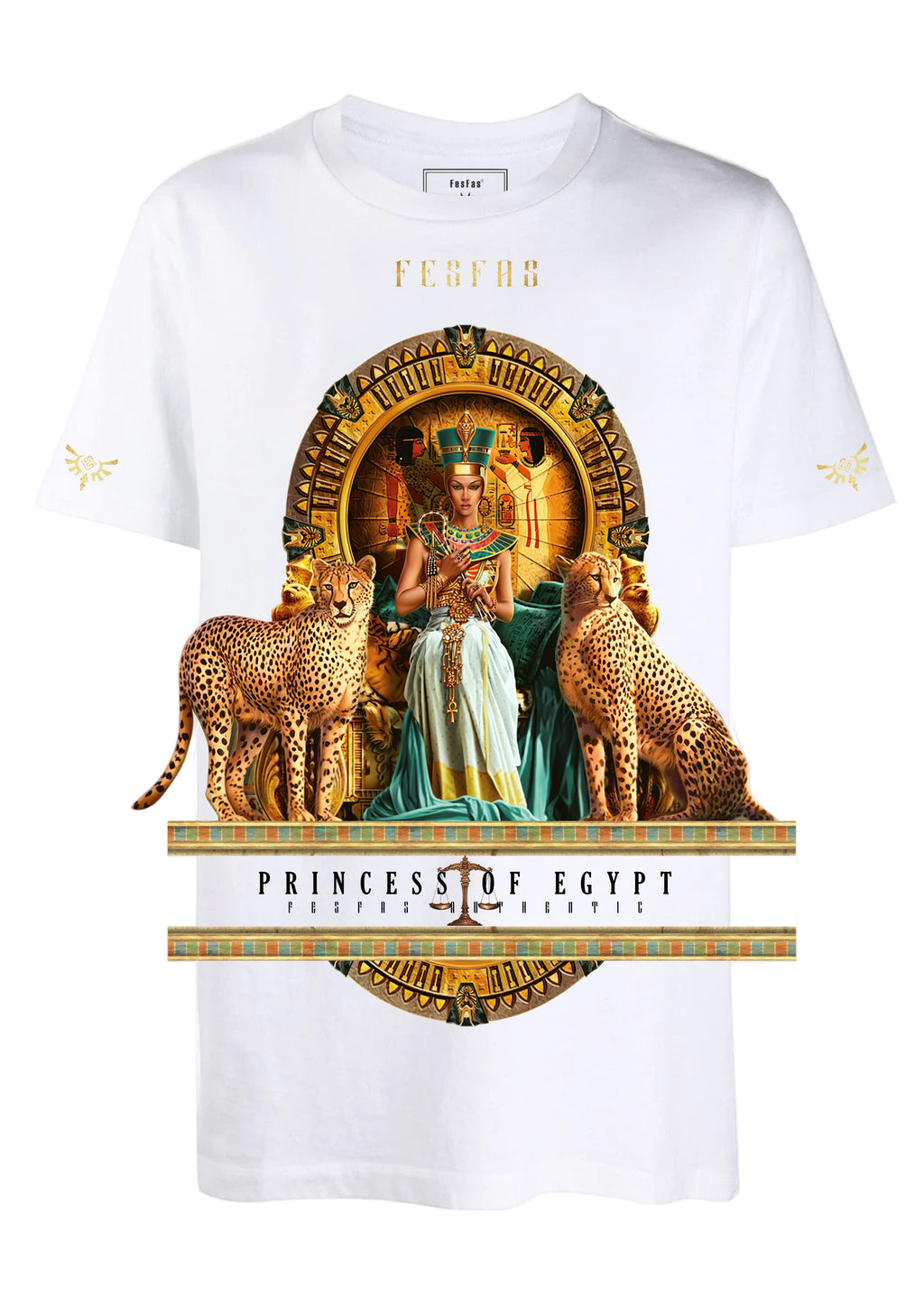 FesFas egypt queen-print T-shirt | White