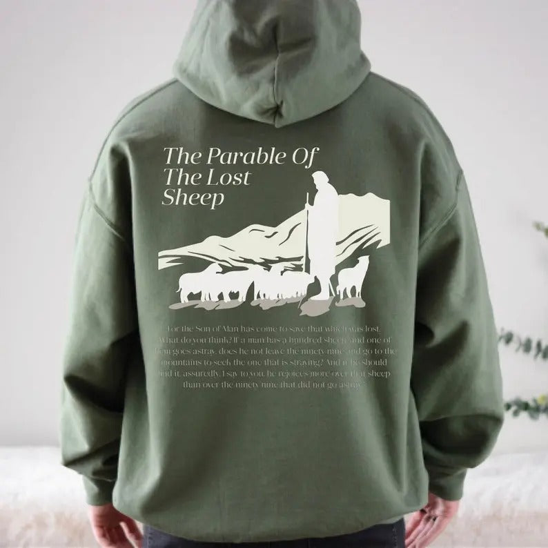 Parable Lost Sheep Back Faith Bible Verse Worship Gospel Christian Religious Jesus T-Shirts, Hoodie, Sweatshirt