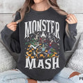 Retro Halloween Sweatshirt, Monster Mash Sweater, Vintage Ghost Halloween Sweater T-Shirts, Hoodie | GrindPrints.com