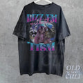 Rizz Em With The Tism Retro Shirt, Vintage Funny Raccoon Graphic Shirt, Autism Awareness, Raccoon Meme Tee, Relaxed Soft...