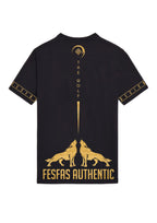 FesFas wolf-print T-shirt | Black