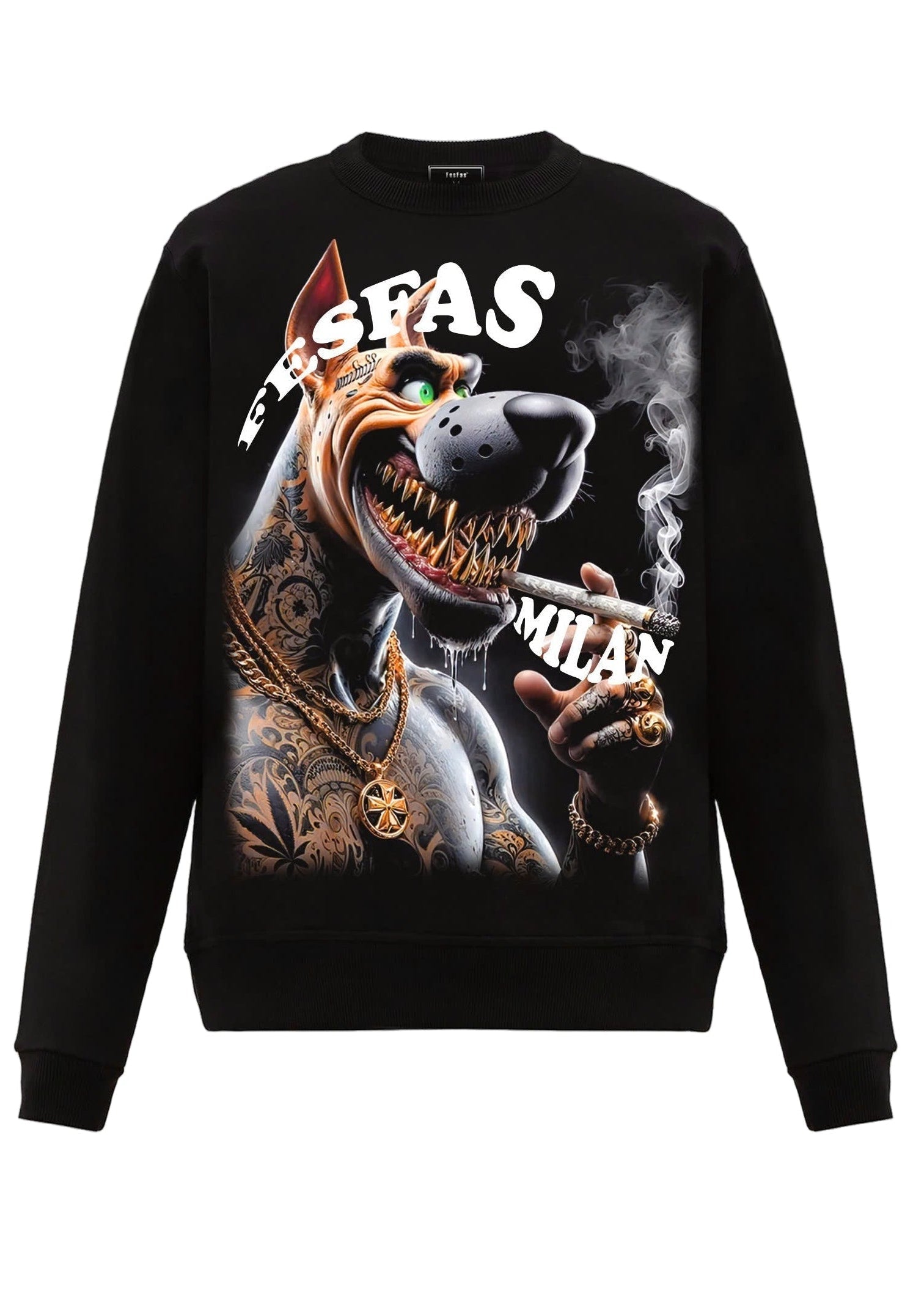 FesFas Dog-print Sweatshirt | Black