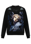 FesFas Angel-print Sweatshirt Set | Black