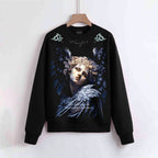 FesFas Angel-print Sweatshirt Set | Black