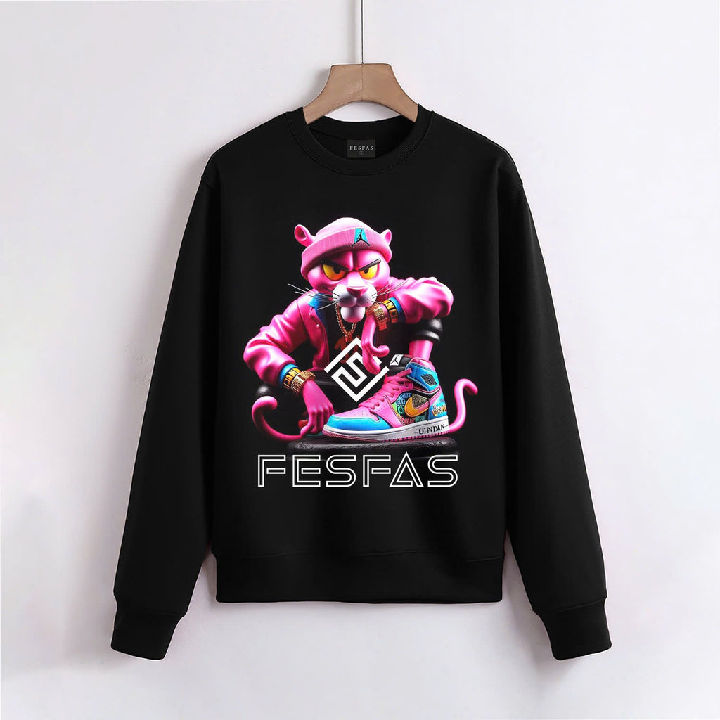 FesFas pink panther-print Sweatshirt | Black
