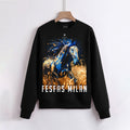 FesFas Wild Horses-print Sweatshirt | Black