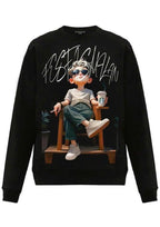 FesFas Boy-print Sweatshirt Set | Black