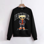 FesFas Bear-print Sweatshirt Set | Black