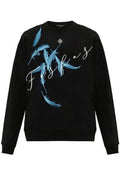 FesFas Feathers-print Sweatshirt Set | Black