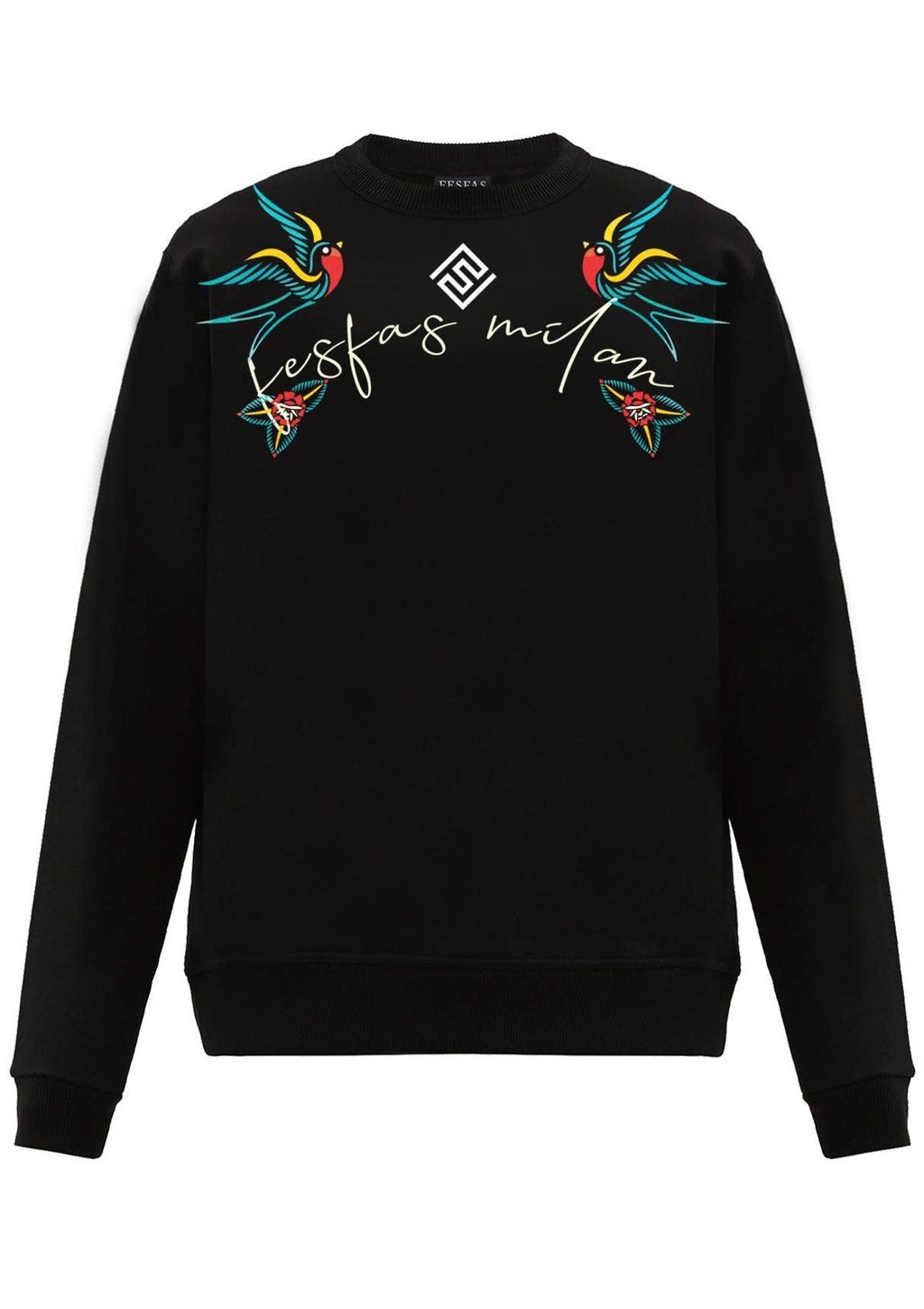 FesFas Graphic-print Sweatshirt Set | Black