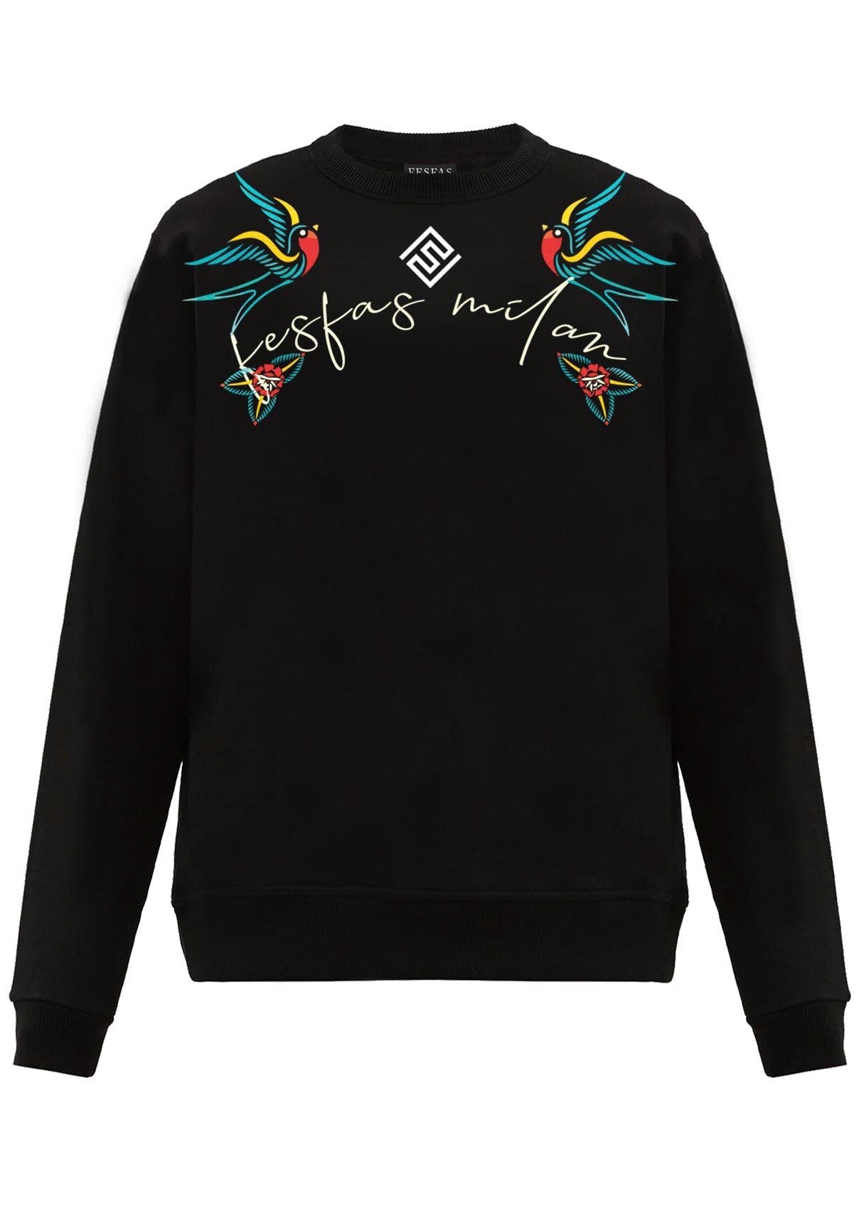 FesFas Graphic-print Sweatshirt Set | Black