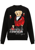 FesFas Bear-print Sweatshirt Set | Black