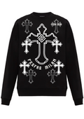 FesFas Cross-print Sweatshirt | Black