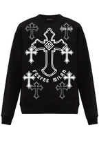 FesFas Cross-print Sweatshirt | Black