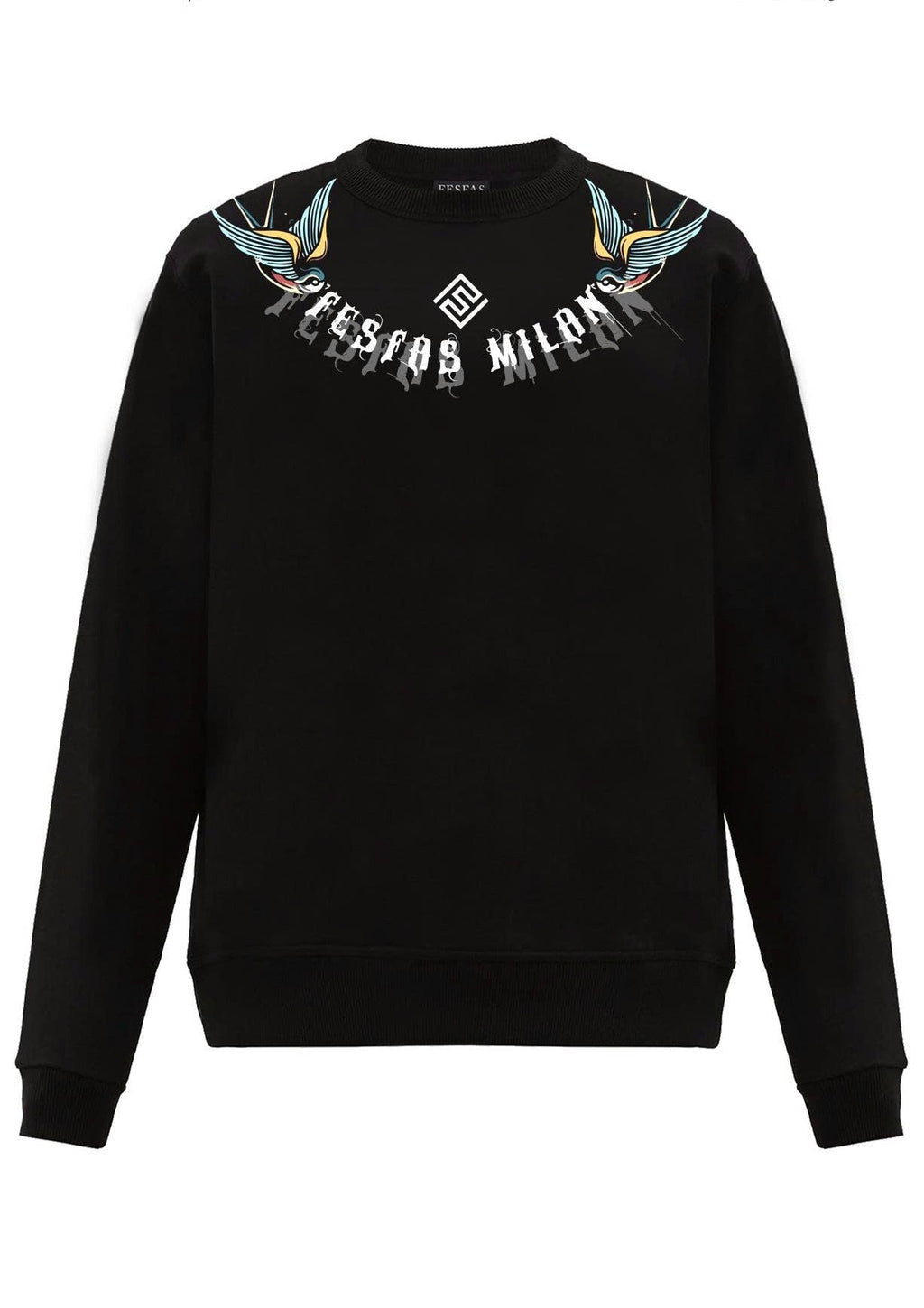 FesFas Graphic-print Sweatshirt Set | Black | Men