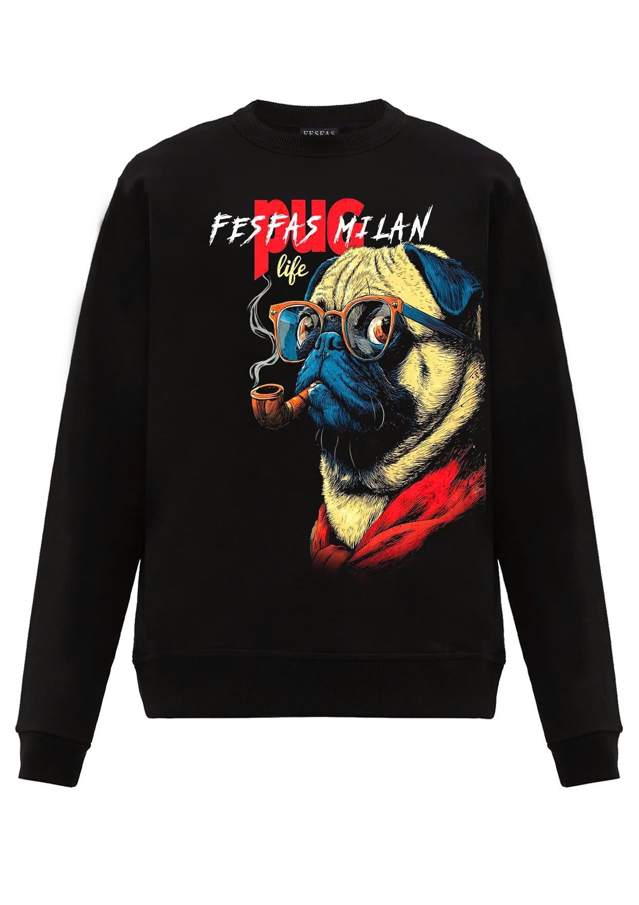 FesFas pug-print Sweatshirt | Black