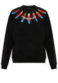 FesFas feathers-print Sweatshirt | Black