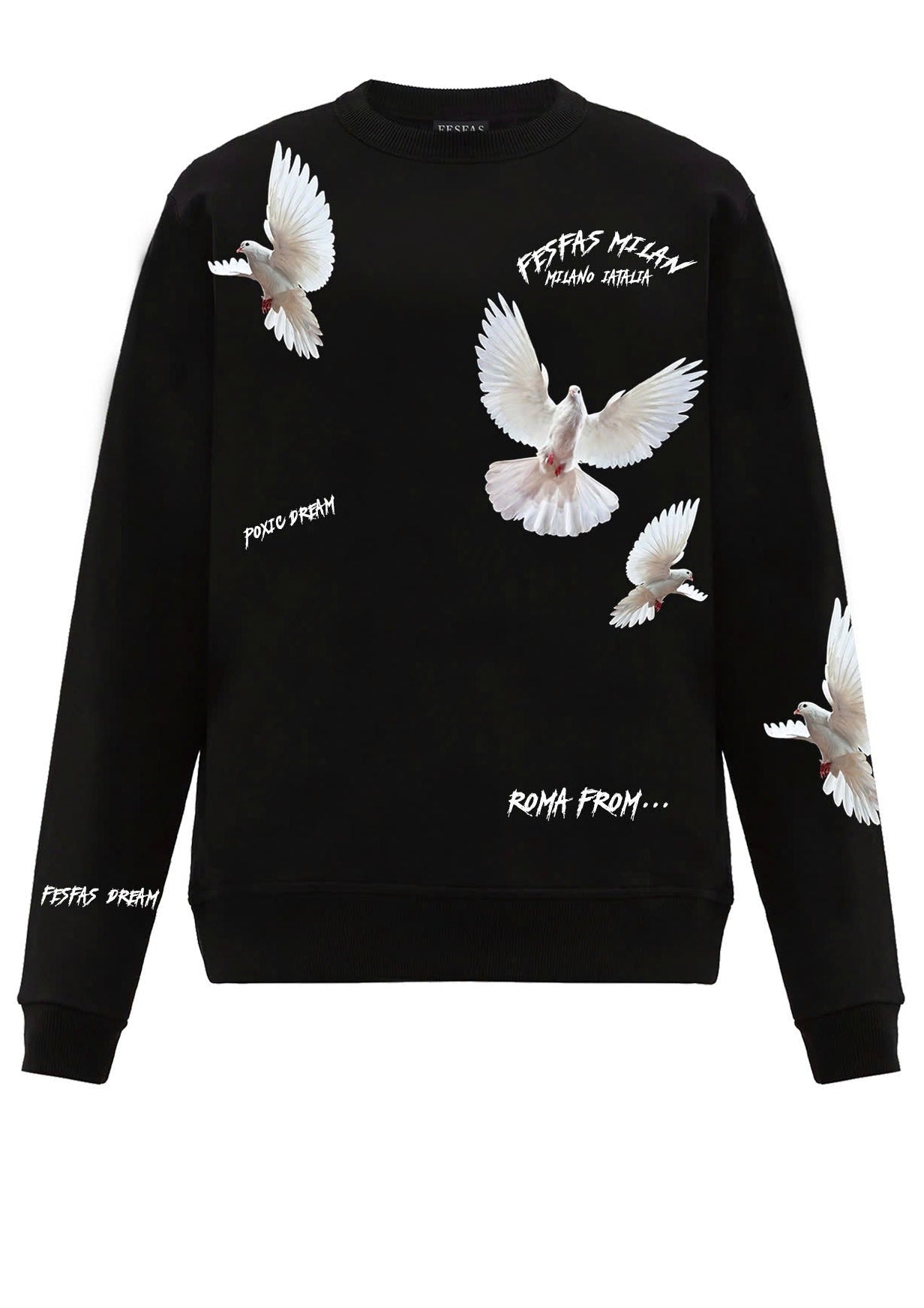 FesFas pigeons-print Sweatshirt | Black