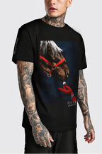 FesFas horse-print T-shirt | Black