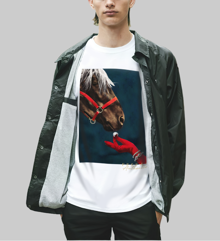 FesFas horse-print T-shirt | White